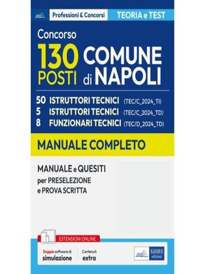 cover image of [EBOOK] Concorso 130 posti Comune di Napoli--50 Istruttori Tecnici